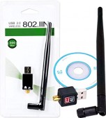 Adaptador USB Wireless 2.0 802.IIN C/ Antena 002926