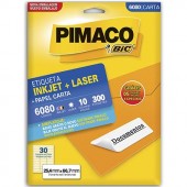 Etiqueta Inkjet/laser Carta Pimaco 6080 300 etiquetas 002988