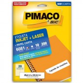 Etiqueta Inkjet/laser Carta Pimaco 6081 200 etiquetas 002989