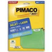 Etiqueta Inkjet/laser Carta Pimaco 6087 800 etiquetas 002607