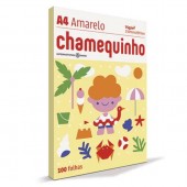 Papel A4  75gr. Amarelo  pct.c/100 Folhas Chamequinho 002670
