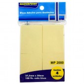 Bloco Adesivo MP2000 4x100 amarelo Masterprint 002487