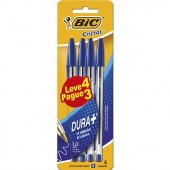 Caneta Esferográfica Bic 1.0 3 Azuis+1 grátis 002591