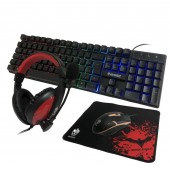 Kit Teclado + Mouse +Headset + Mouse pad USB EG-51Evolut 003403