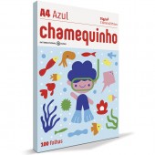 Papel A4  75gr. Azul  pct.c/100 Folhas Chamequinho 002669