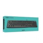 Teclado USB ABNT C/Fio Preto Logitech K120